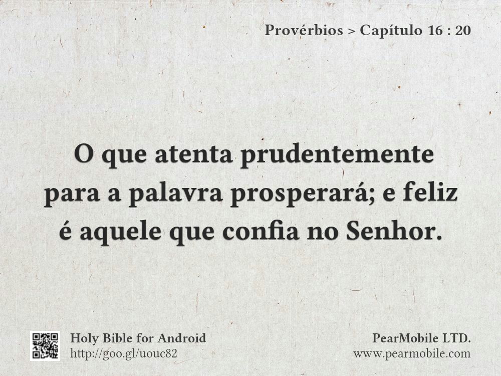 Provérbios, Capítulo 16:20